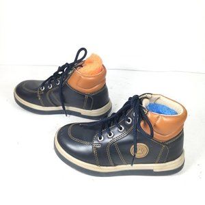 Ferrato Boy Ankle Boots Blue/Brown Size 9.5